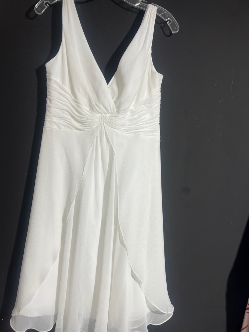 David's Bridal White Graduation Dress